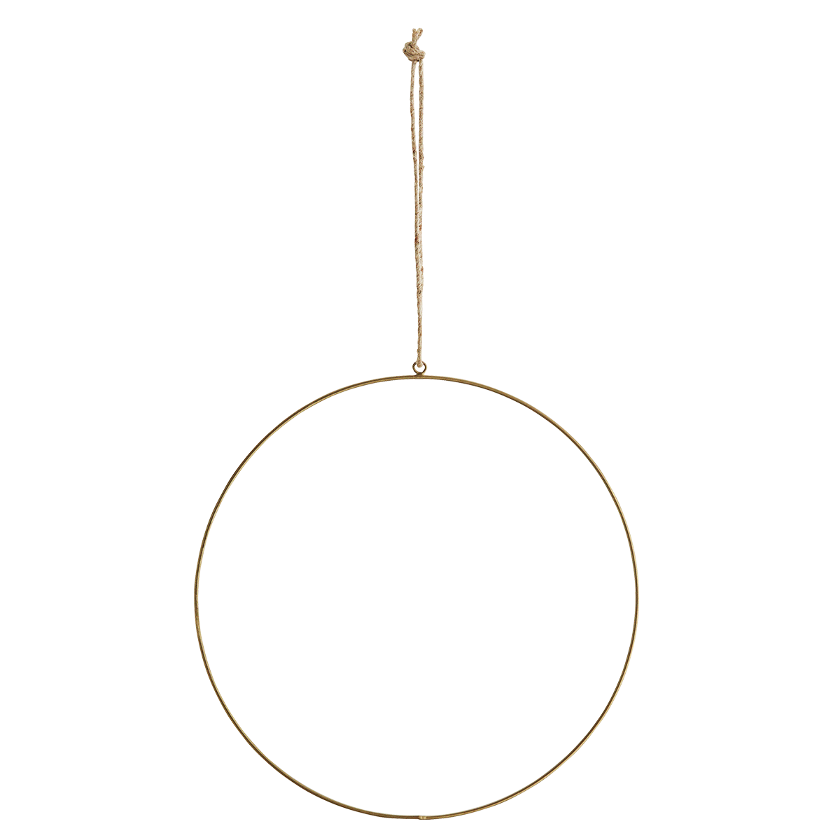 Madam Stoltz Drahtring 30 cm Metallring messingfarben antik