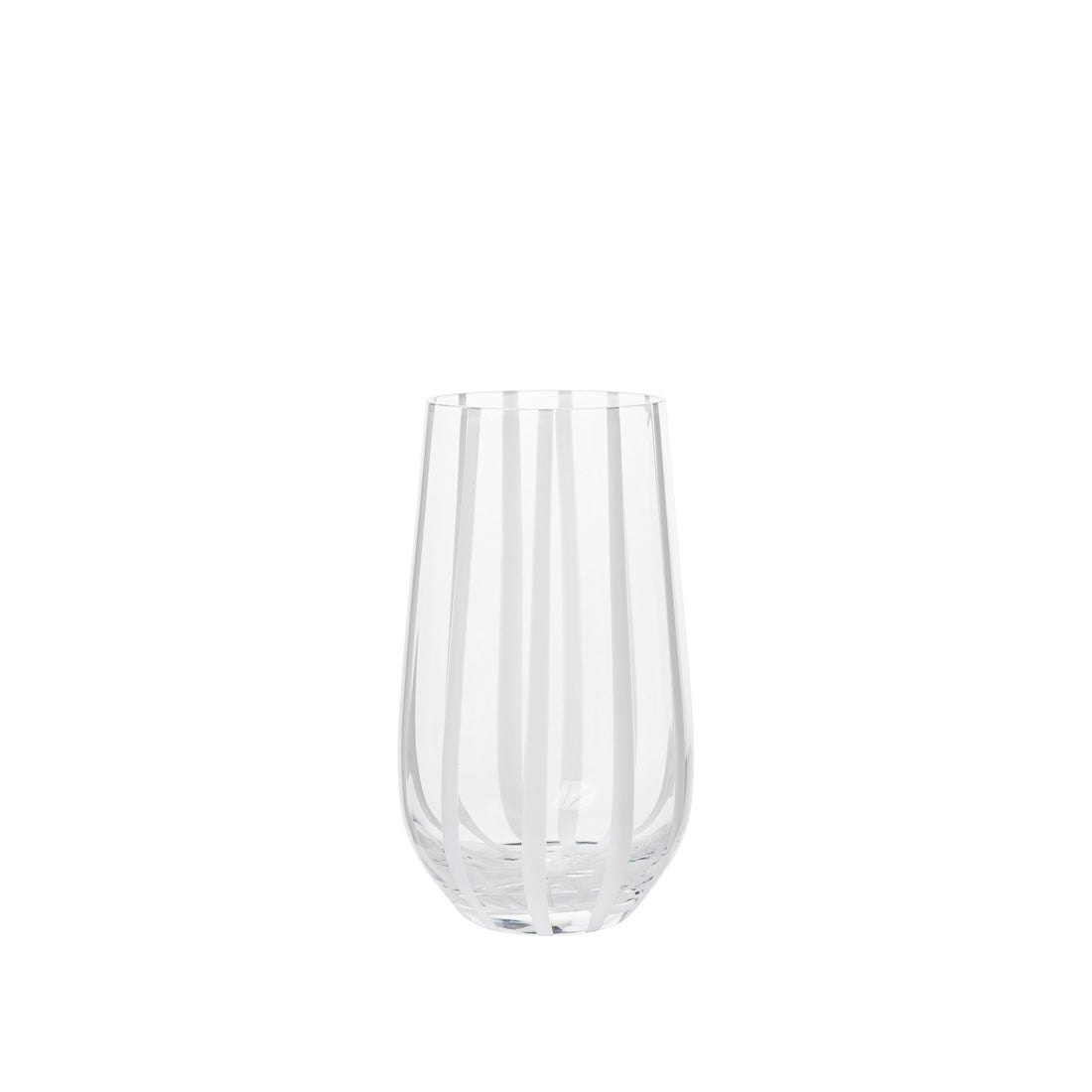Broste Stripe Trinkglas 4er Set – Mundgeblasen, einzigartiges Design, vielseitig