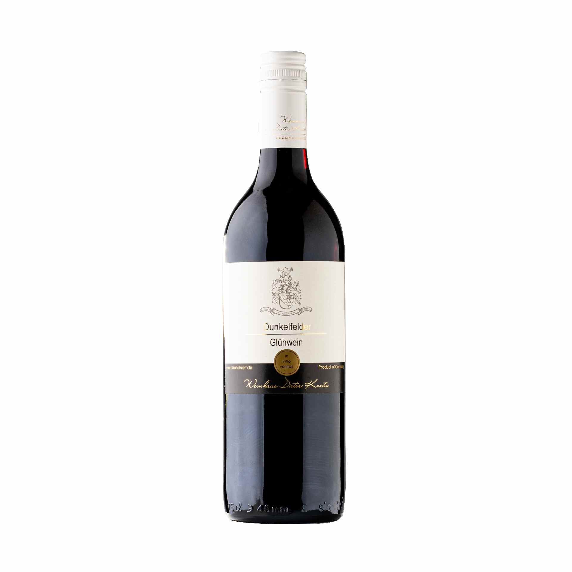 Winzerglühwein Dunkelfelder – Weingut Dieter Kuntz - Trocken & Kräftig – 0,75 L – Limitierte Edition SILBER*