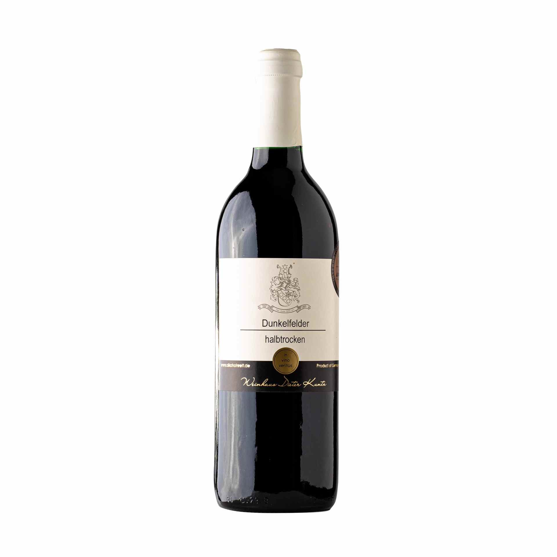Dunkelfelder halbtrocken 2024, kräftiger Rotwein mit dunkler Beerenfrucht 0,75 l