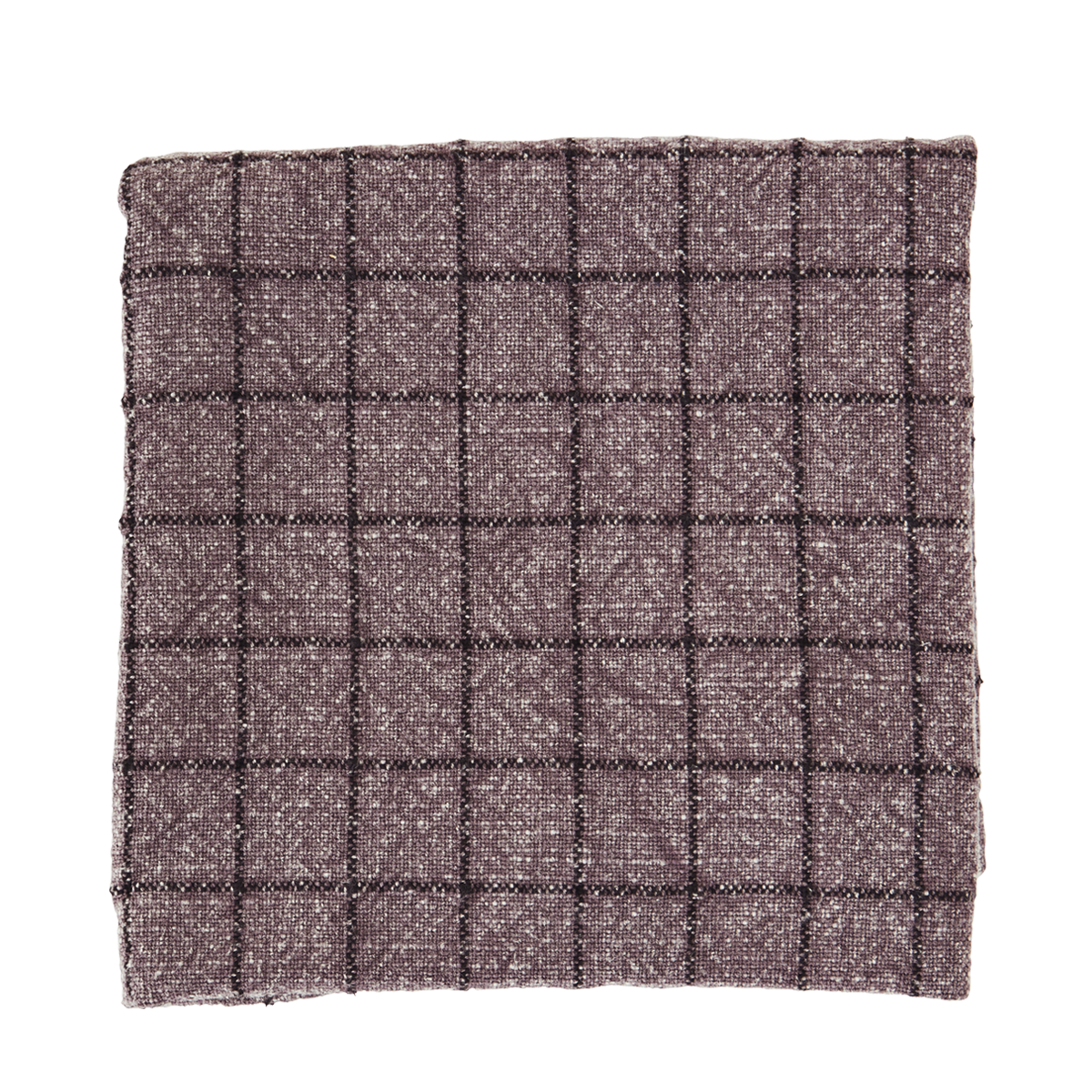 Madam Stoltz Küchentuch karierte stonewashed dunkelviolett/schwarz