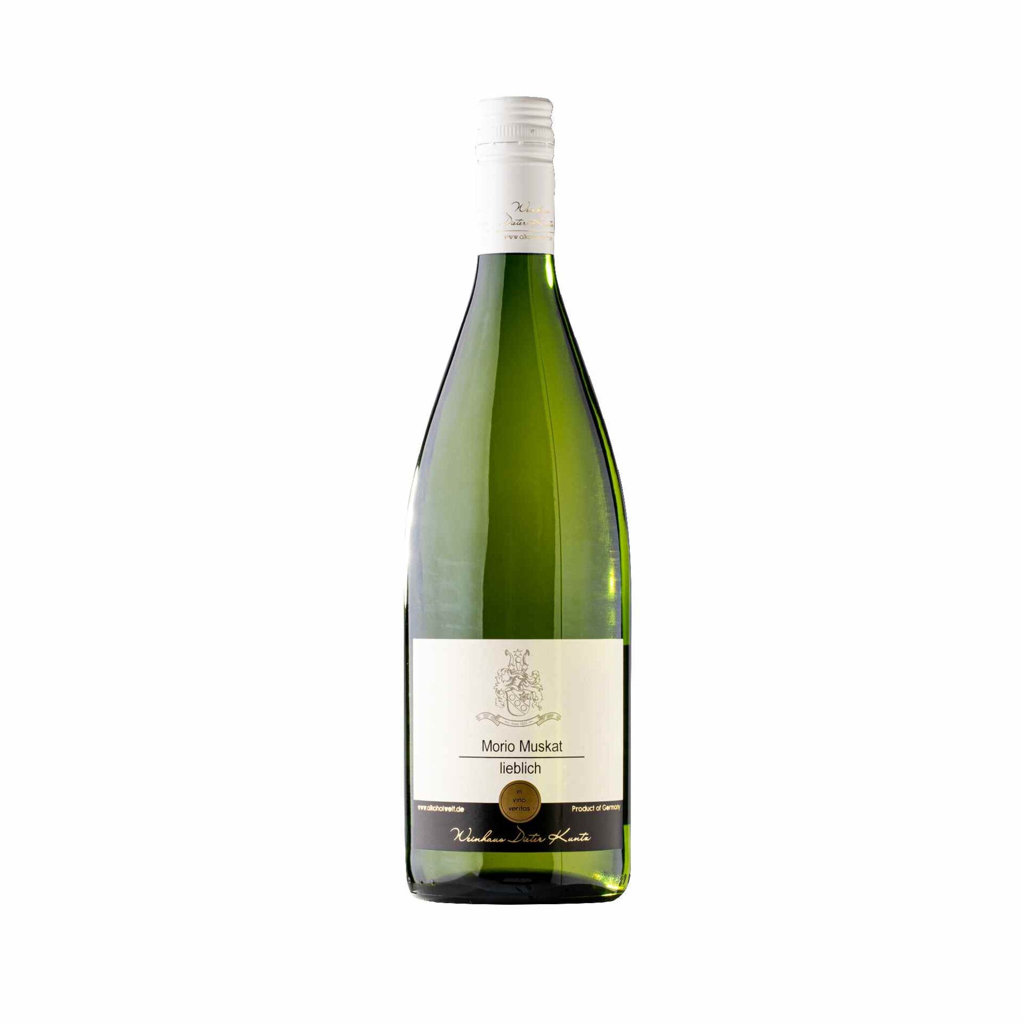 Morio Muskat lieblich 2024 – fruchtiger Weißwein vom Weingut Dieter Kuntz, 1,0 l