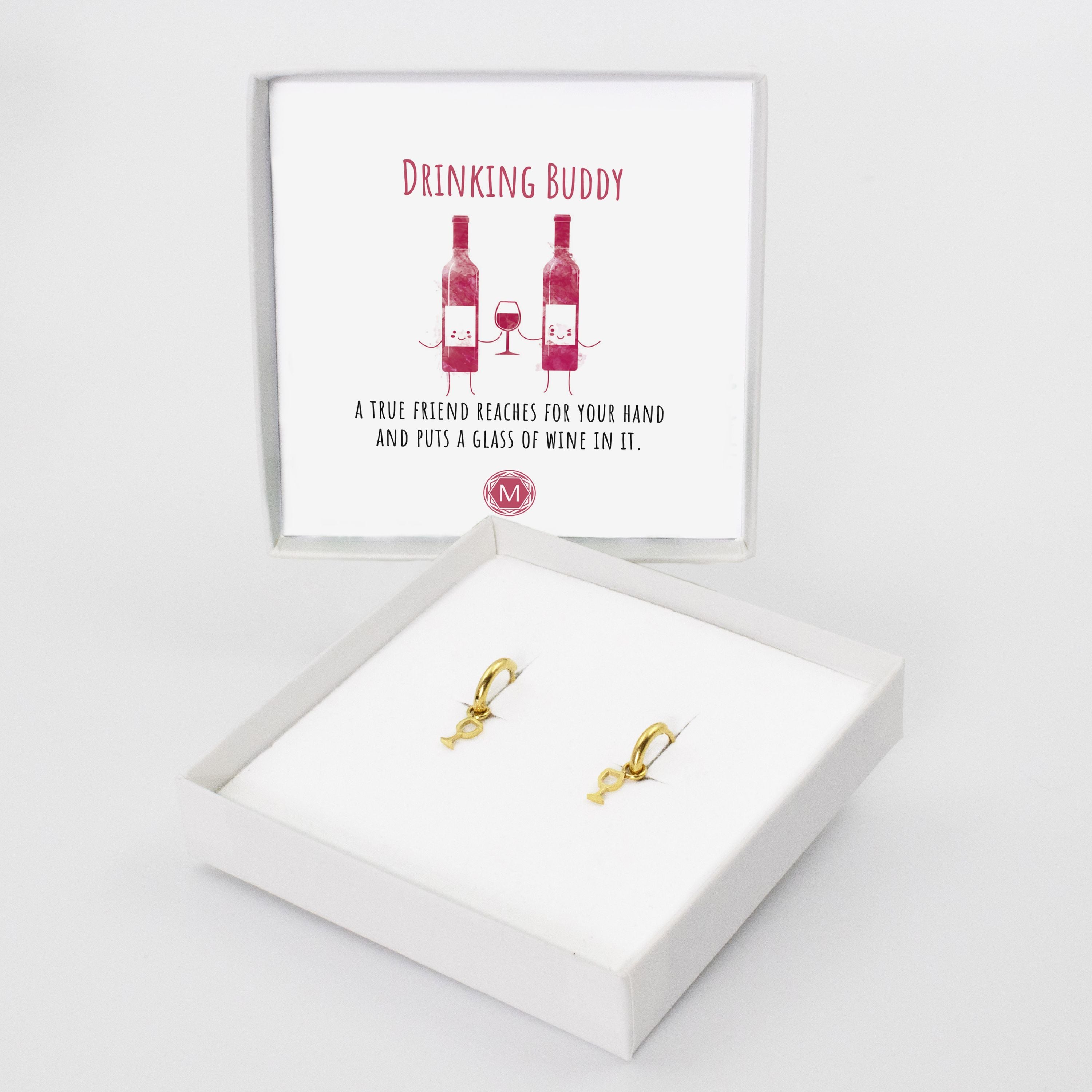 MURANDUM Ohrringe Drinking Buddy Hoops in Gold