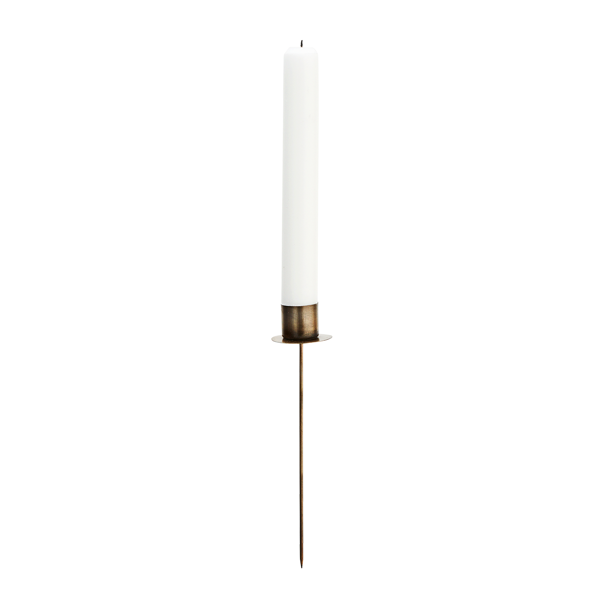 Madam Stoltz Kerzenhalter 18 cm Metallspieß messingfarben