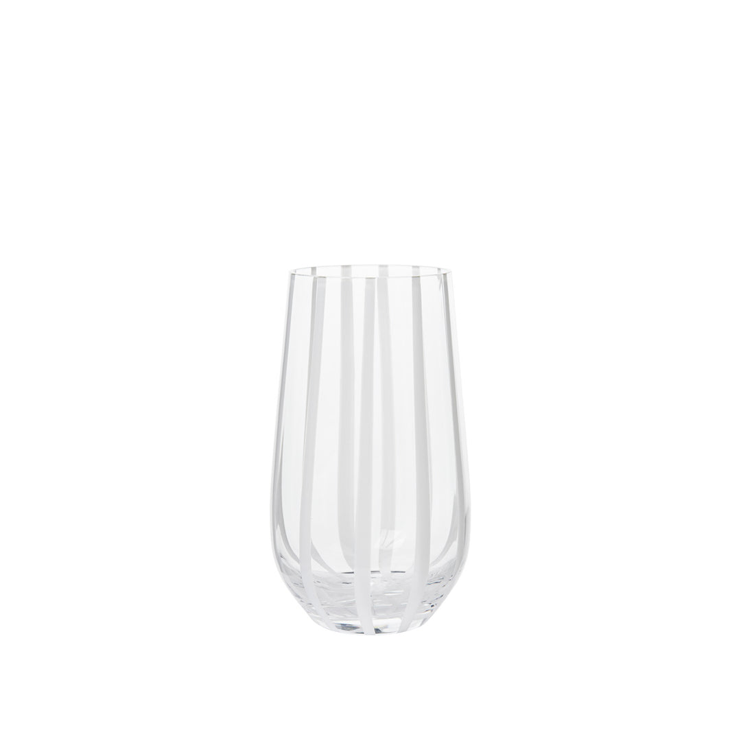 Broste Stripe Trinkglas 4er Set – Mundgeblasen, einzigartiges Design, vielseitig