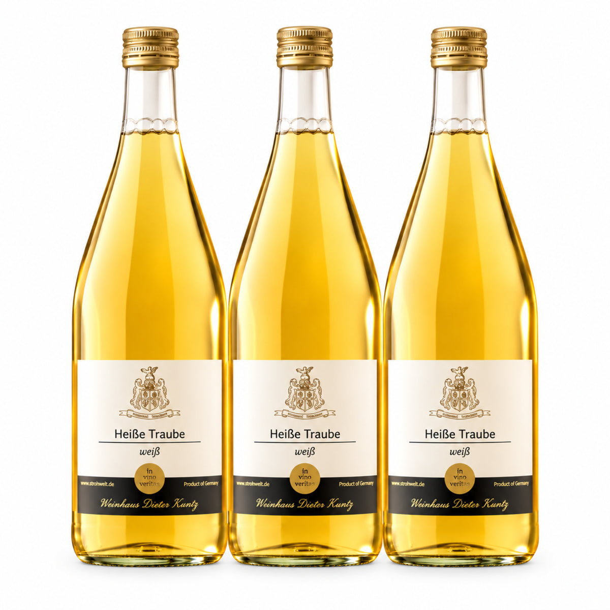 3 Flaschen Heiße Traube alkoholfrei vom Weinhaus Dieter Kuntz
