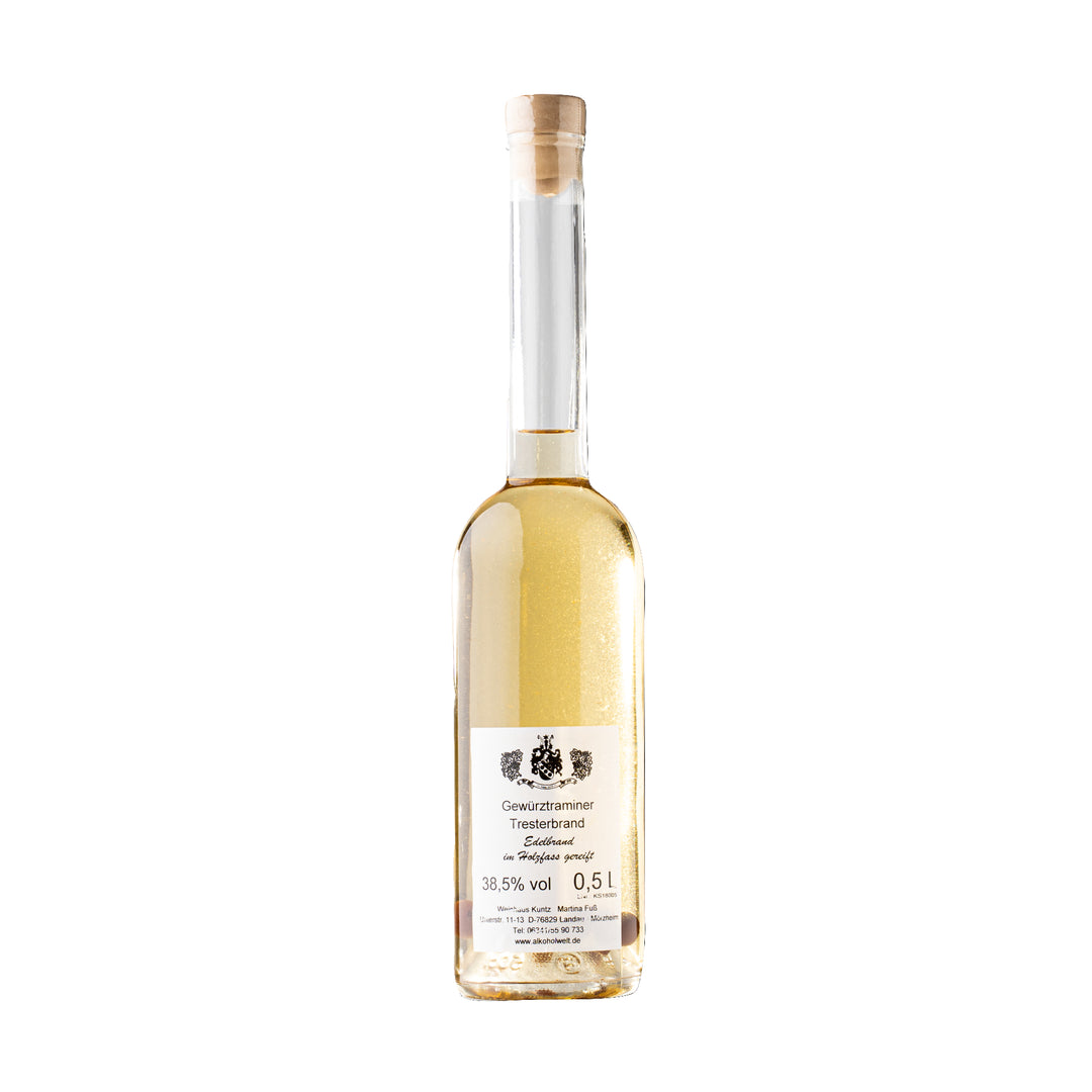 Gewuerztraminer Tresterbran Holzfass gereift Weinhaus Dieter Kuntz