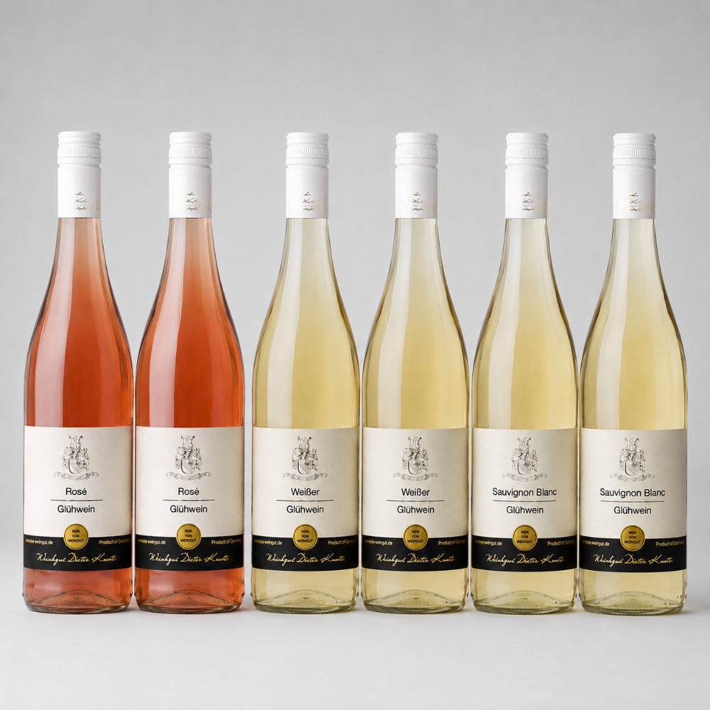 Winzerglühwein alle Weißen und Rosé Glühweine 6 Flaschen