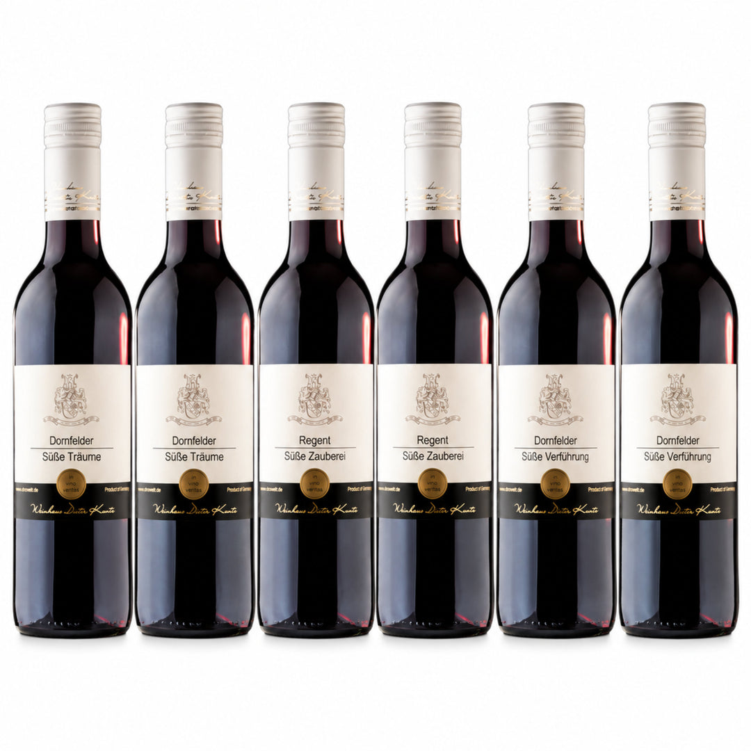 Süßer Rotwein Probierpaket – 6 Flaschen (3×2)