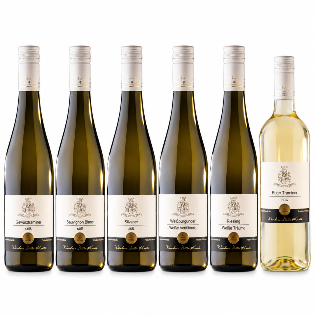 Weinpaket mit 6 süßen Weißweinen vom Weingut Dieter Kuntz