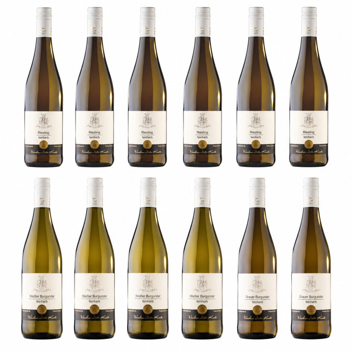 Weißwein Vorratspaket feinherb – 12 Flaschen